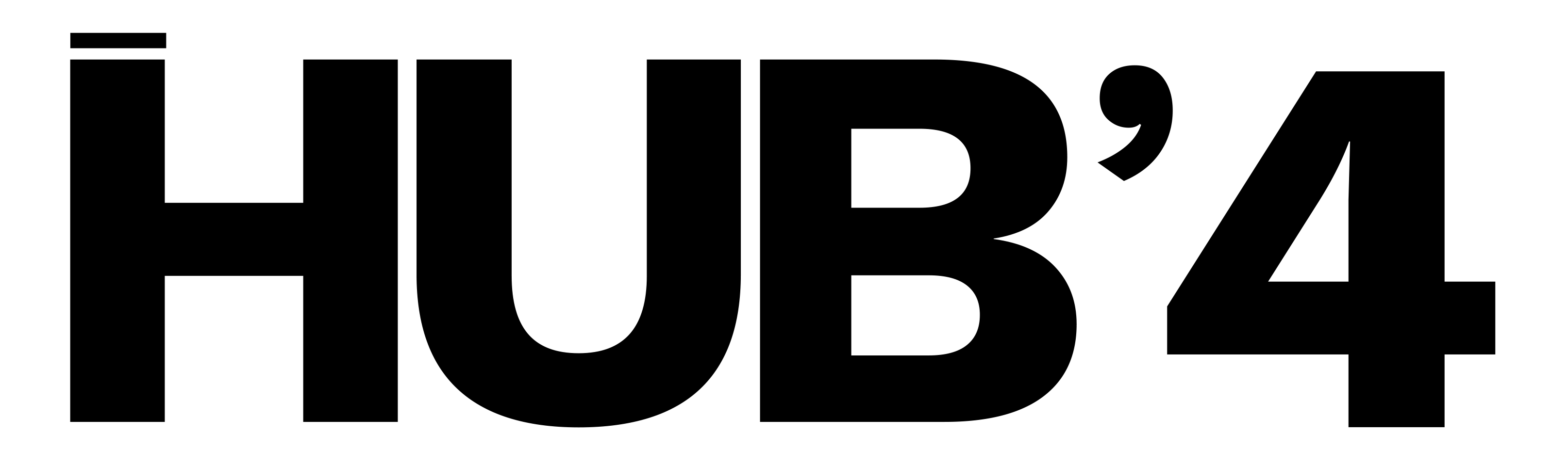 Versão preta do logotipo HUB4 sobre fundo claro